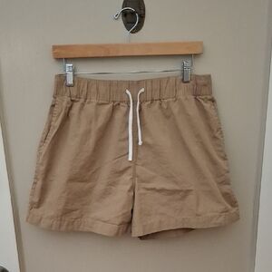 Buck Mason Tan Cotton Shorts_1